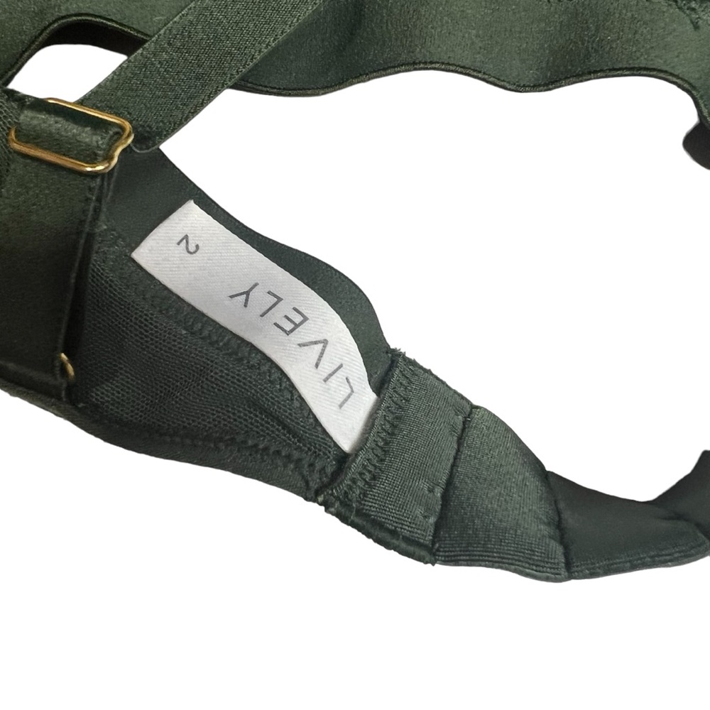 Lively The Luxe Trim Busty Bralette in Rich Olive‎ size 2 - Picture 7 of 9